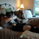 Alex Lovell Recovering with his dog.